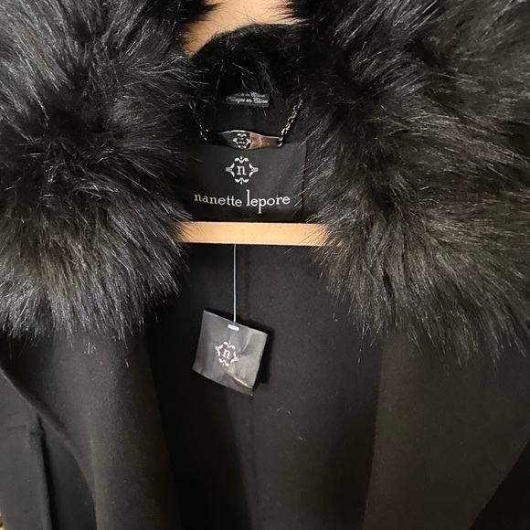 🖤Anthro NL Black Cape Winter Jacket🐆 - Picture 5 of 9